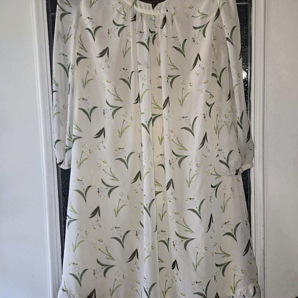 Elegant Cream Asymmetrical Dress